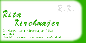 rita kirchmajer business card